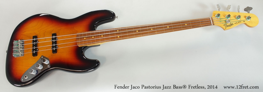 Fender Jaco Pastorius Jazz Bass® Fretless, 2014 Full Front View