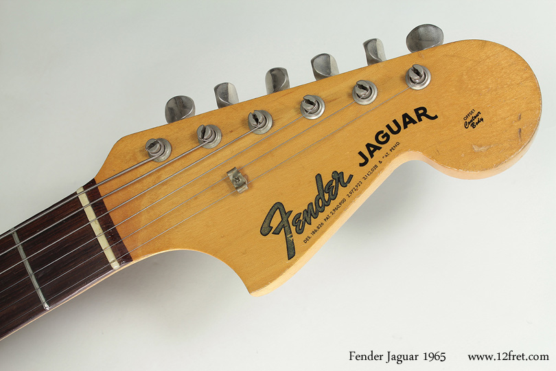 Fender Jaguar 1965 head front view