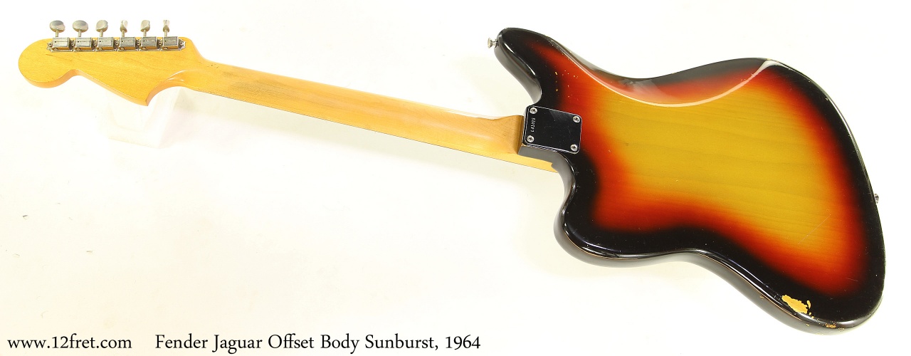 Fender Jaguar Offset Body Sunburst, 1964 Full Rear View