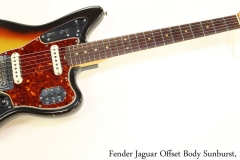Fender Jaguar Offset Body Sunburst, 1964 Full Front View