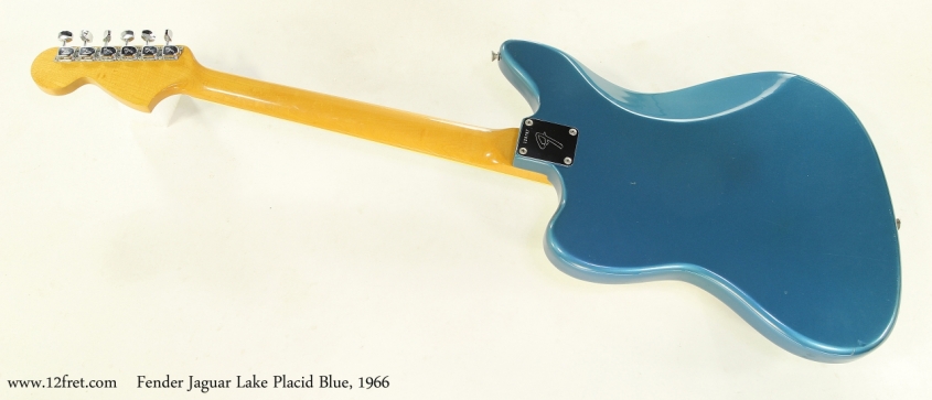Fender Jaguar Lake Placid Blue, 1966 Full Rear VIew