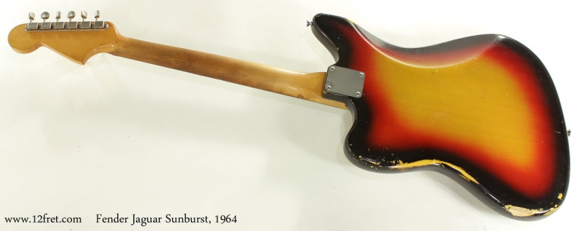 Fender Jaguar Sunburst 1964 full rear view