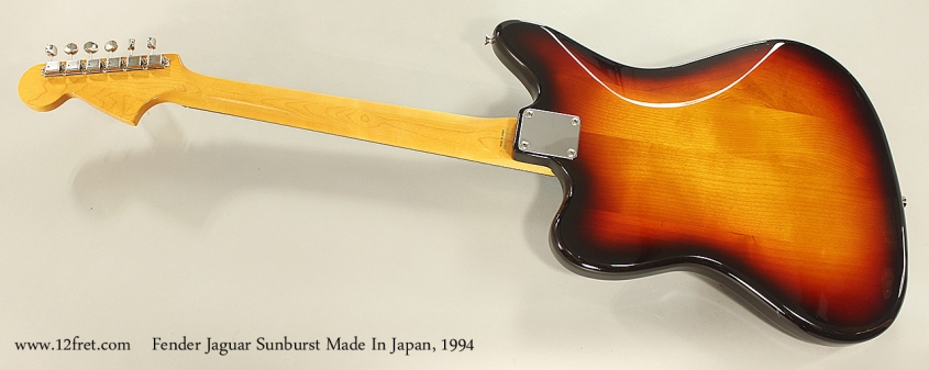 Fender Jaguar Sunburst Made In Japan, 1994 Full Rear View