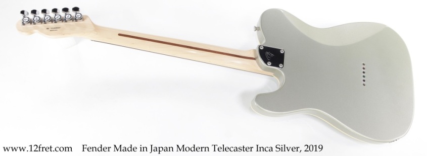 Fender Made in Japan Modern Telecaster Inca Silver, 2019 Full Rear View