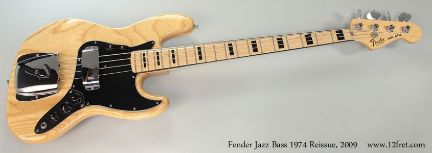 Fender Jazz Bass 1974 Reissue, 2009 Full Front View