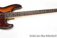 Fender Jazz Bass Refinished Sunburst, 1966   Full Front View