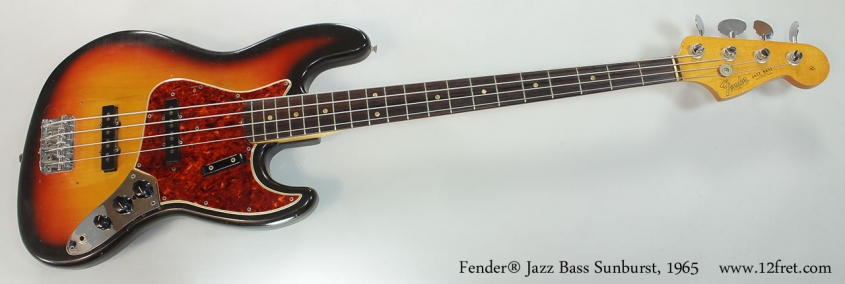 Fender® Jazz Bass Sunburst, 1965 Full Front View
