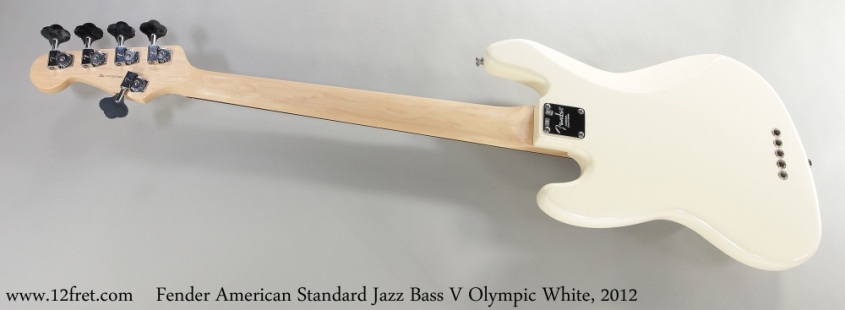 Fender American Standard Jazz Bass V Olympic White, 2012 Full Rear View