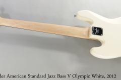 Fender American Standard Jazz Bass V Olympic White, 2012 Full Rear View