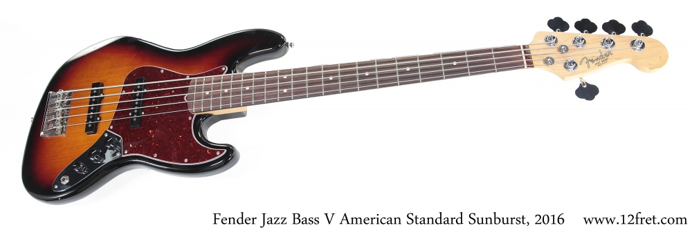 Fender Jazz Bass V American Standard Sunburst, 2016 | www.12fret.com