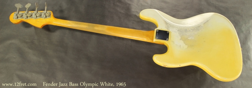 Fender Jazz Bass Olympic White, 1965 Full Rear View