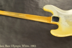 Fender Jazz Bass Olympic White, 1965 Full Rear View