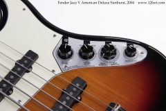 Fender Jazz V American Deluxe Sunburst, 2004 Control Panel View