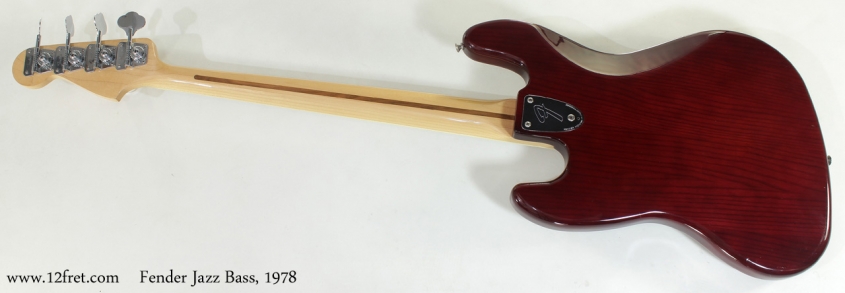 Fender Jazz Bass 1978 full rear view