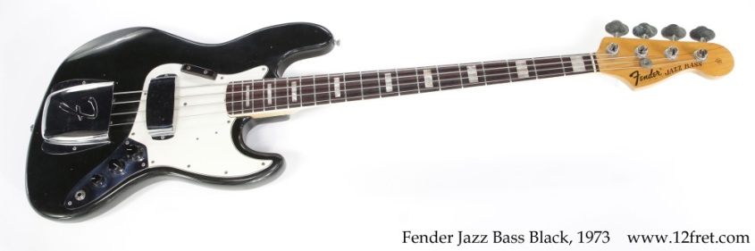 Fender Jazz Bass Black, 1973 Full Front View