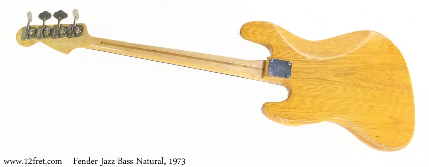 Fender Jazz Bass Natural, 1973 Full Rear View