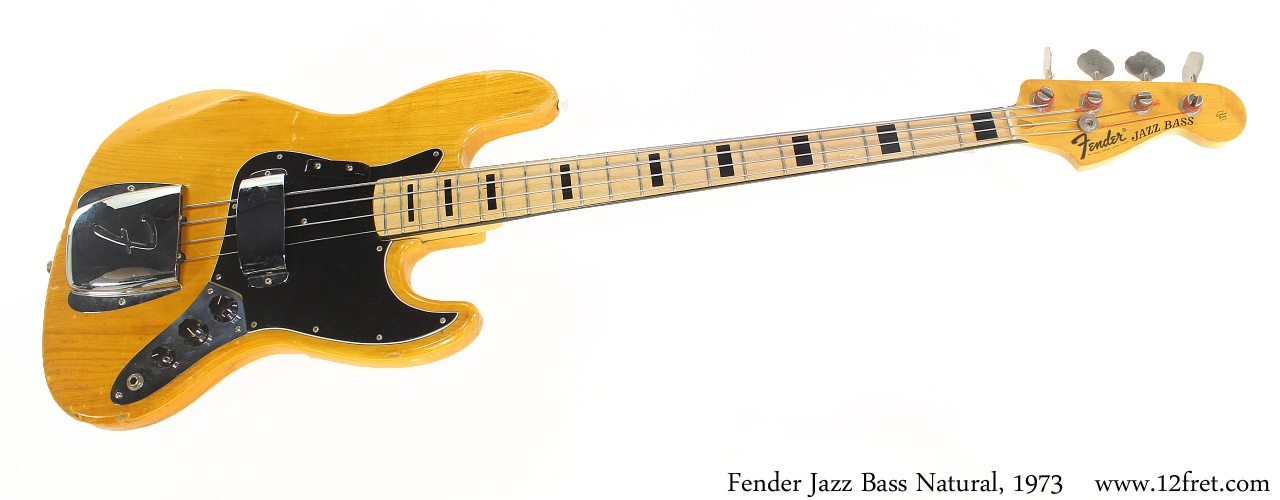 Fender Jazz Bass Natural, 1973 Full Front View