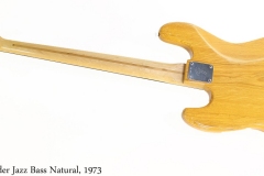 Fender Jazz Bass Natural, 1973 Full Rear View