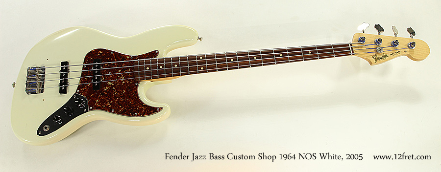 Fender Jazz Bass Custom Shop 1964 NOS White, 2005 Full Front View