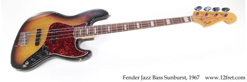 Fender Jazz Bass Sunburst, 1967 Full Front View