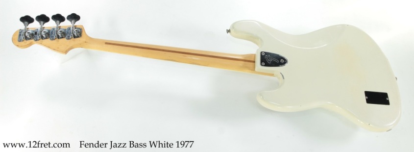 Fender Jazz Bass White 1977 Full Rear View