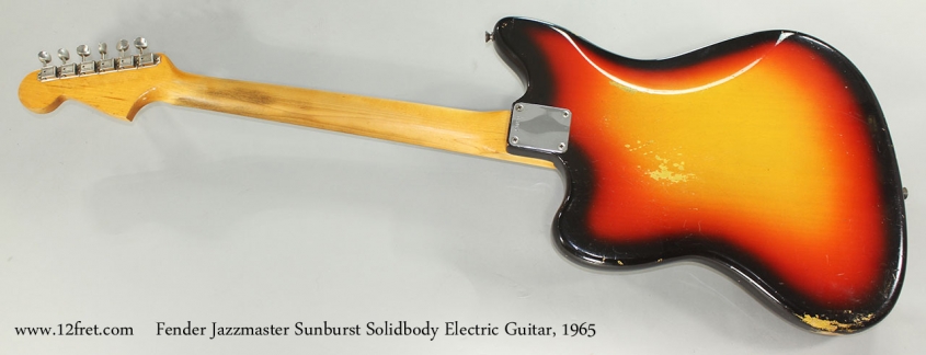 Fender Jazzmaster Sunburst Solidbody Electric Guitar, 1965 Full Rear View