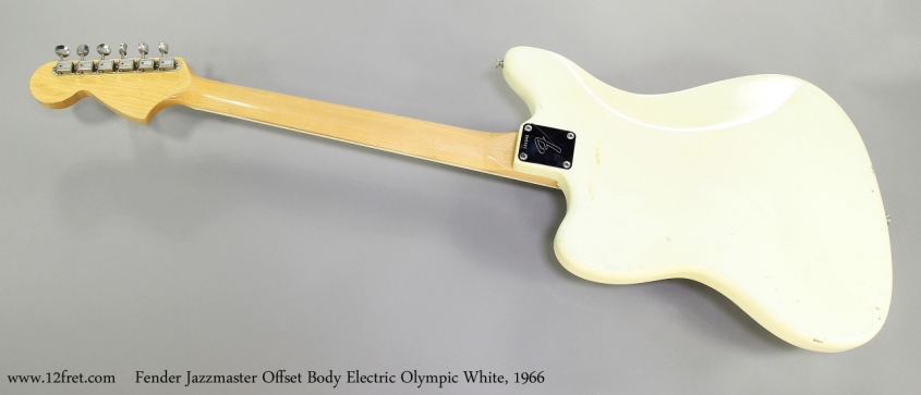 Fender Jazzmaster Offset Body Electric Olympic White, 1966   Full Rear View