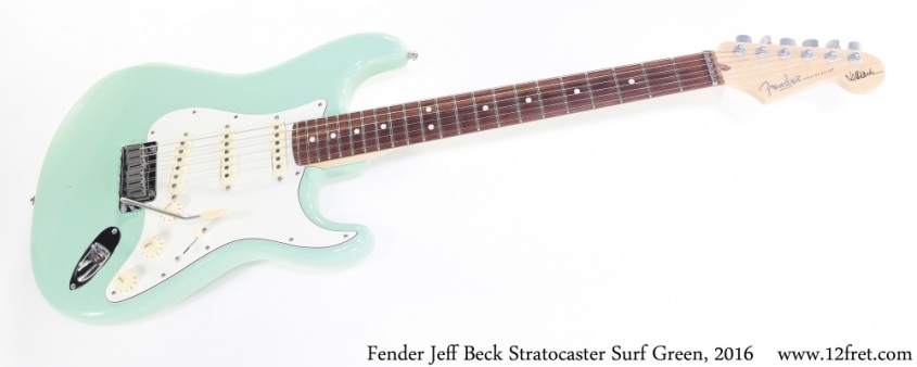 Fender Jeff Beck Stratocaster Surf Green, 2016 Full Rear View