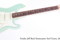 Fender Jeff Beck Stratocaster Surf Green, 2016 Full Rear View