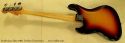 Fender Jazz Bass 1966 Fretless Conversion full rear