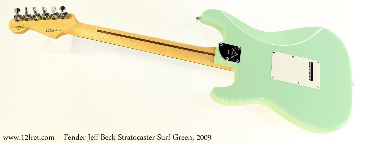 Fender Jeff Beck Stratocaster Surf Green, 2009 Full Rear View