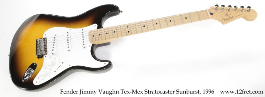 Fender Jimmy Vaughn Tex-Mex Stratocaster Sunburst, 1996 Full Front View