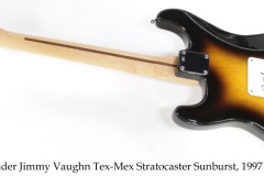 Fender Jimmy Vaughn Tex-Mex Stratocaster Sunburst, 1996 Full Rear View