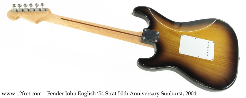 Fender John English '54 Strat 50th Anniversary Sunburst, 2004 Full Rear View