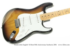 Fender John English '54 Strat 50th Anniversary Sunburst, 2004 Top View