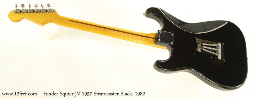 Fender Squier JV 1957 Stratocaster Black, 1982 Full Rear View