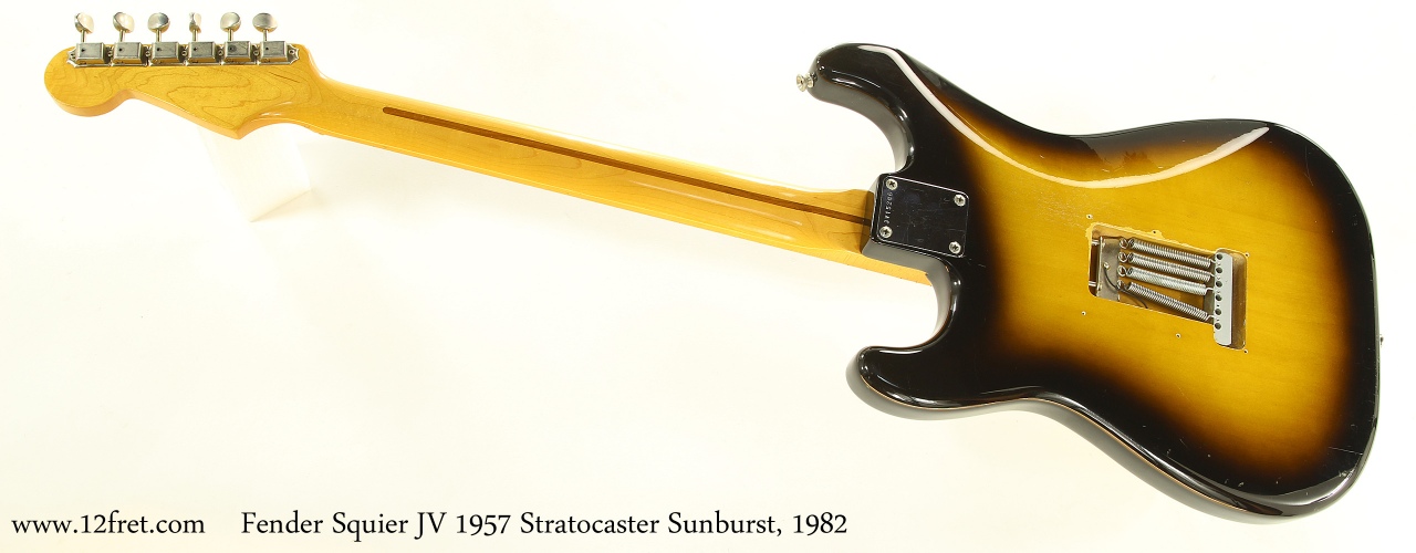 Fender Squier JV 1957 Stratocaster Sunburst, 1982 Full Rear View