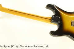 Fender Squier JV 1957 Stratocaster Sunburst, 1982 Full Rear View