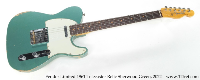 Fender Limited 1961 Telecaster Relic Sherwood Green, 2022 Full Front View