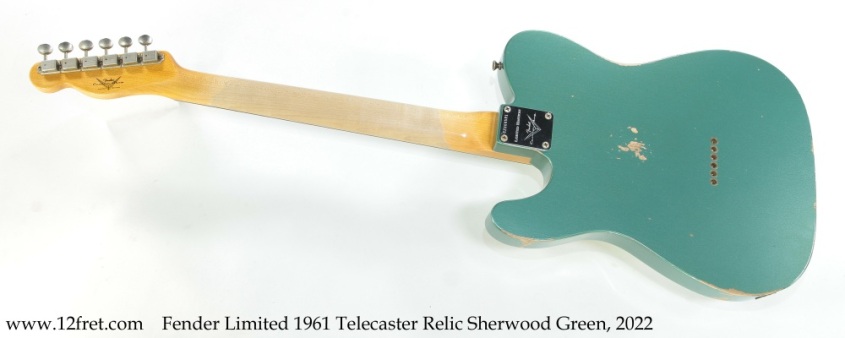 Fender Limited 1961 Telecaster Relic Sherwood Green, 2022 Full Rear View