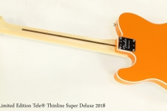 Fender Limited Edition Tele® Thinline Super Deluxe 2018  Full Rear VIew