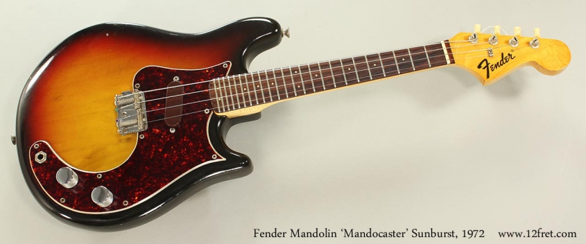 Fender 'Mandocaster' Mandolin Sunburst, 1972 Full Front View