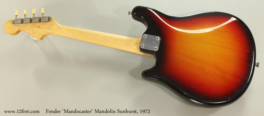 Fender 'Mandocaster' Mandolin Sunburst, 1972 Full Rear View