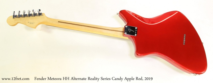 Fender Meteora HH Alternate Reality Series Candy Apple Red, 2019 Full Rear View