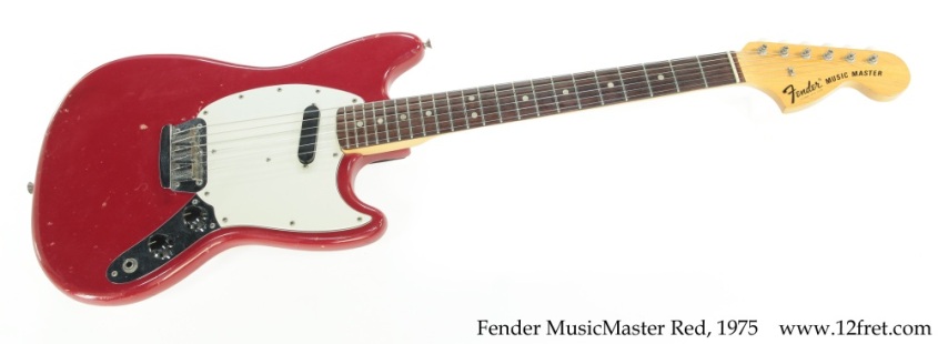 Fender MusicMaster Red, 1975 Full Front View