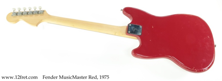 Fender MusicMaster Red, 1975 Full Rear View