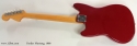 Fender Mustang Dakota Red 1966 full rear view