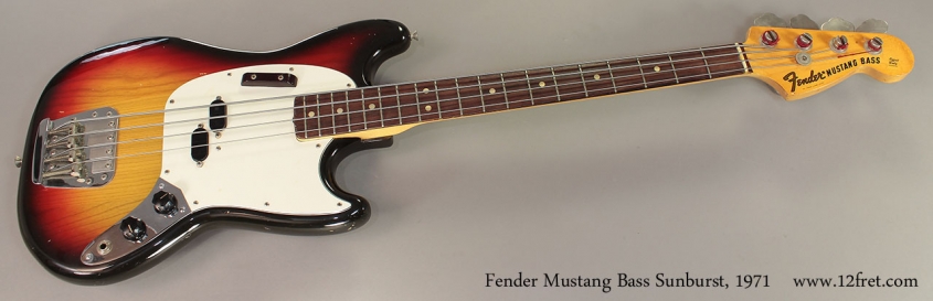 Fender Mustang Bass Sunburst, 1971 Full Front View