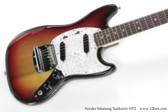 Fender Mustang Sunburst 1972 Top View