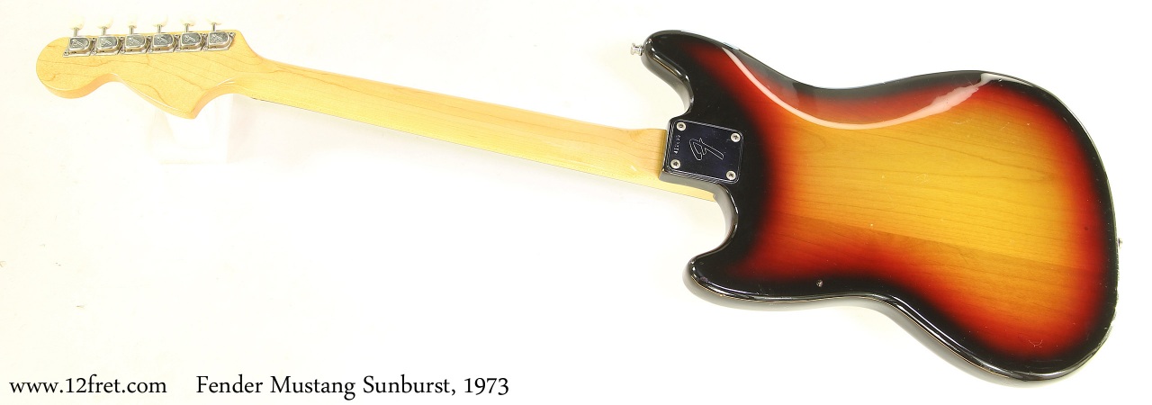 Fender Mustang Sunburst, 1973 Full Rear View